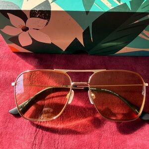 Caddis Readers 1.50 Gold Frame Brown Lens Aviator